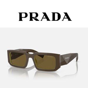 PRADA Symbole Sunglasses - Unisex - Loden Cedar / Dark Brown - Full Inclusion